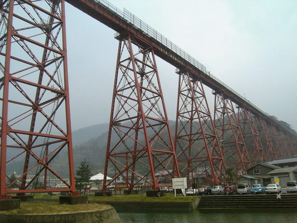 2007年当時の余部鉄橋旧橋